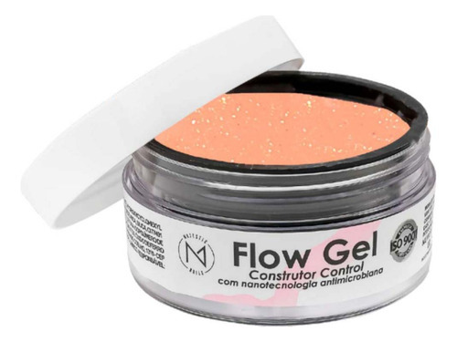 Flow Gel Para Unhas De Fibra Linha Construtor Control - 14g Cor Golden nude