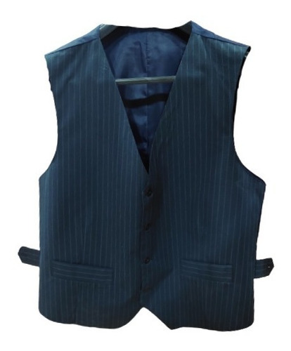 Imagen 1 de 3 de Chaleco Rayado Maxima Calidad Azul