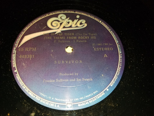 Lp Vinilo Disco Acetato Vinyl Single Survivor Rock