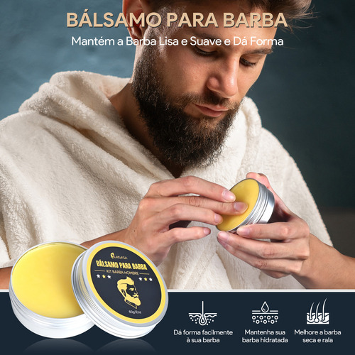 Kit de cuidados com a barba Kaisasa® para homens, ferramentas de higiene, 13 unidades