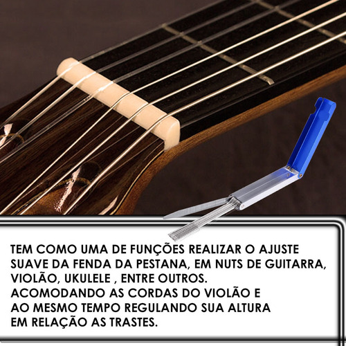 Kit Lima Para Ajuste Violão Limpeza Bico Celular Agulha Pro