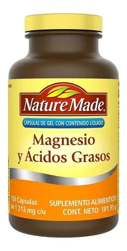 comprar Nature Made Magnesio Y Acidos Grasos 250mg 150 Caps