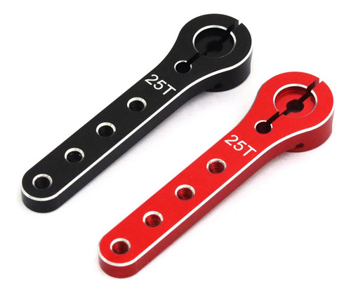 Cnc Metal Rc Servo Horn Rc Vehículo Dirección Servo Rojo