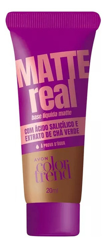 Base de maquiagem líquida Avon matte real Base Líquidouída Color Trend Matte Real tom 510 n  -  20mL 20g