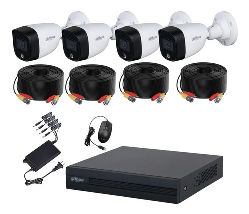 Dahua Fullcolorkit- Kit De 4 Canales Full Color De 2 Mp/ Dvr