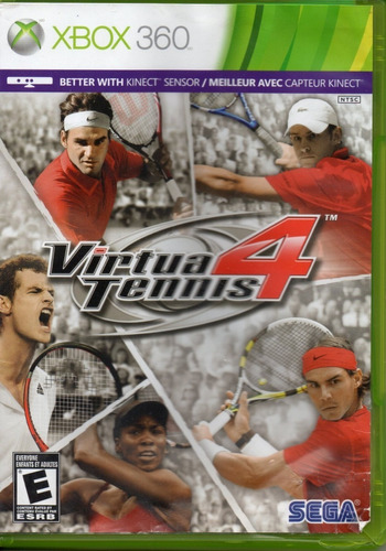 Virtua Tennis 4 Xbox 360 Original Mídia Física Novo