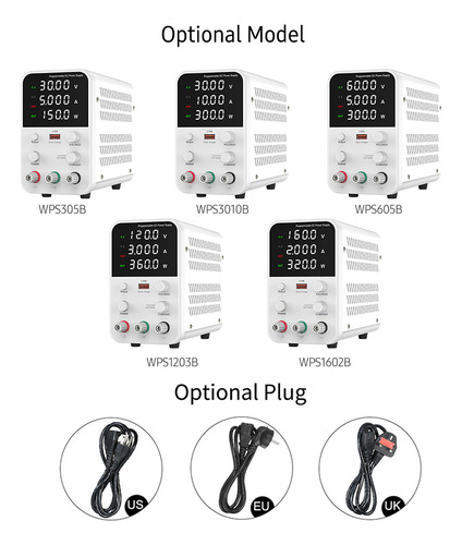 Fuente De Alimentación Variable De 120 V 3 A Dc Con Usb Y Co