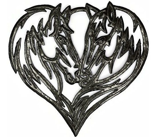 Familia De Caballos, Arte De Metal Para Colgar En La Pared, 