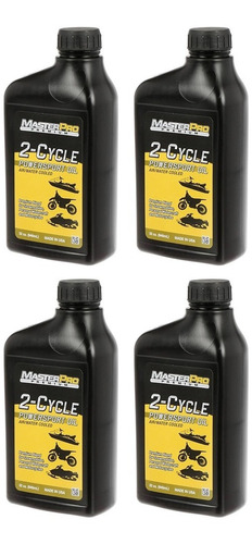 Paq. 4 Aceite Para Motor De 2 Tiempos 946 Ml Master Pro