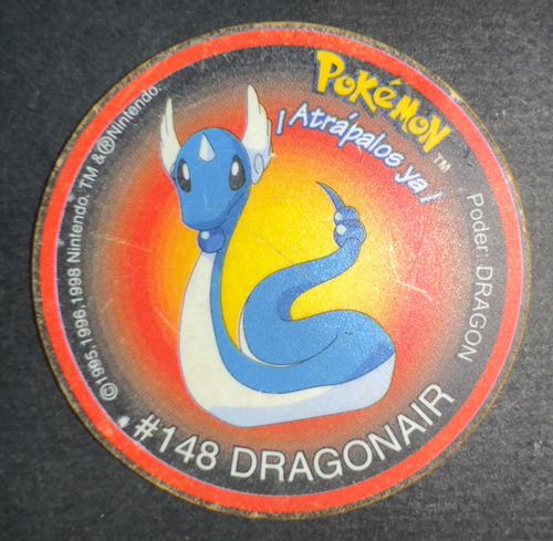 Taps 2 Pokemon De Frito Lay - #148 Dragonair - 1999 Original