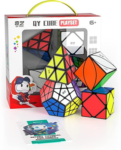 Set De Cubos Rubik Qiyi Cubos Raros Fondo Negro Speed Cube 