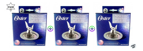 Pack 3 Unidades Cuchilla Oster Blstaa4961 4 Aspas Original