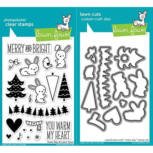 Snow Day Clear Photopolymer Stamps Bundle With Coordina...