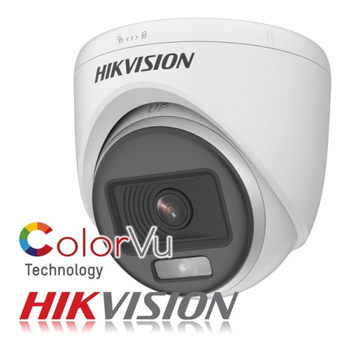 Cámara Domo 1080p Hikvision Colorvu 4en1 2mp 2,8mm Indoor Pl