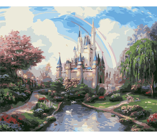 Kits De Pintura Diy,castillos Disney,pinturas Digitales Óleo