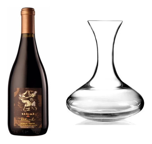 Vino Tikal Natural + Decanter Duende Cristaleria San Carlos