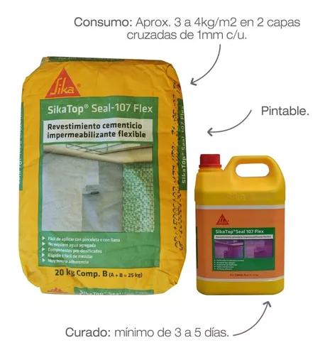 Sika Top Seal 107 Flex Cemento Impermeabilizante Para Pileta