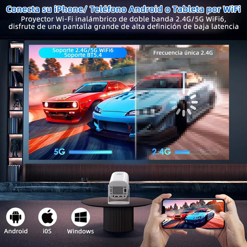 Proyector Led 4k Profesional Portatil Wifi Smart Tv Android