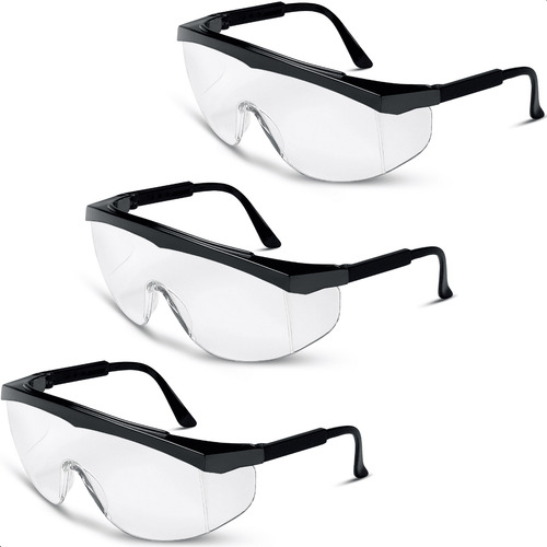 Kit 3 Óculos De Proteção Uv Anti Risco Incolor Ajustável Epi