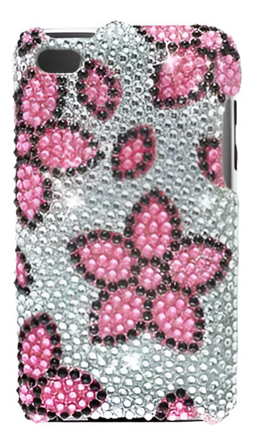 Flores Bling Duro Snap-in Caso Para Apple iPod Touch 4ta Gen