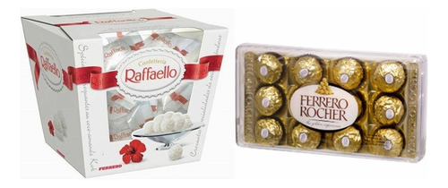 Kit Bombom Ferrero Rocher C/12un + Raffaello C/15 - Ferrero