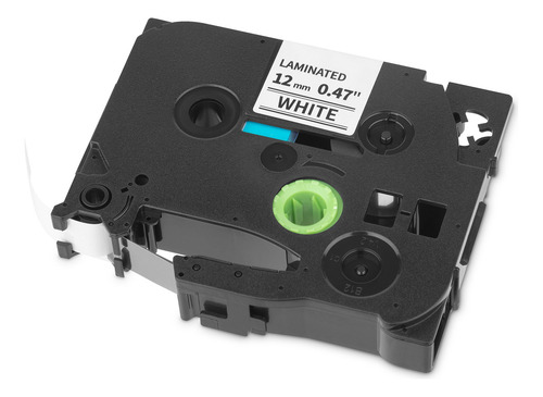Cinta Etiquedora Qian, 6 Piezas, Compatible Con Brother P-touch, 12mm 0.375 Pulgadas, Negro/blanco, Largo 8m, Qze-23