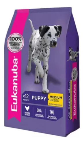 Alimento Eukanuba Cachorro Puppy Razas Medianas 3k Leer Desc