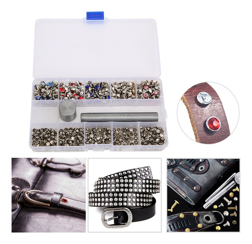 250 Remaches De Diamantes De Imitación, 5 Colores, Bolsas De