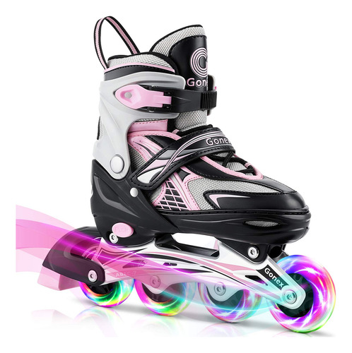 Patines En Línea Ajustables Con Ruedas Iluminadas Para Niños