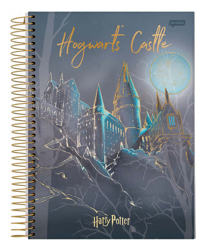Caderno Espiral Jandaia Harry Potter Castle 1 Matéria 96 Fl