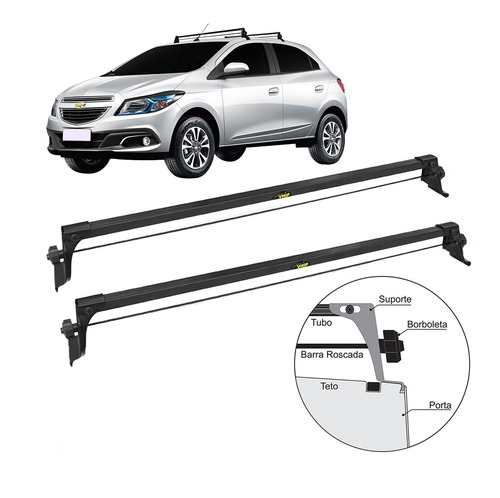 Rack Teto Bagageiro Onix Prisma 2012 2013 2016 2017 4 Portas