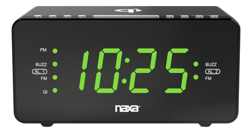 Naxa Electronica Radio Despertador Color Negro Brillante Nrc