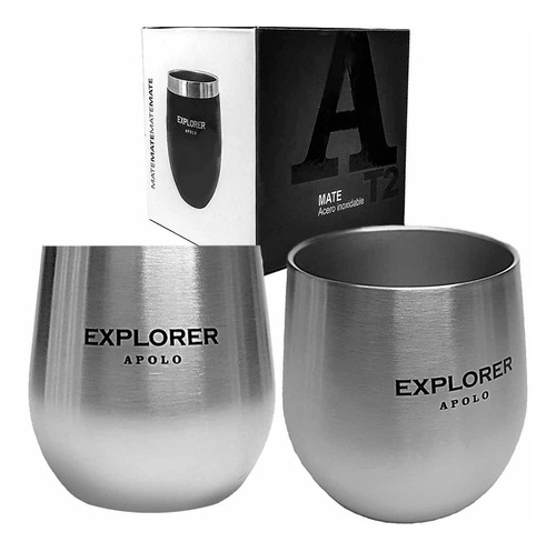 Imagen 4 de 10 de Mate Térmico Clásico Explorer Apolo 193ml Acero Inoxidable C