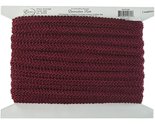 Adornos Cortados A Medida Alice Classic Woven Braid, Wine (5