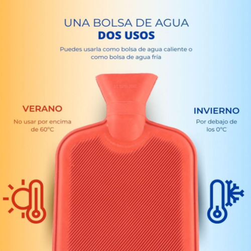 Guatero Bolsa De Agua 2 Litros Con Funda Térmica