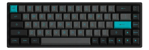 Teclado mecánico Akko 3068b Jelly Black 65% Black Cyan Plus