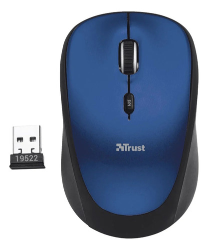 Mouse Raton Trust Yvi Wireless Inalambrico Azul