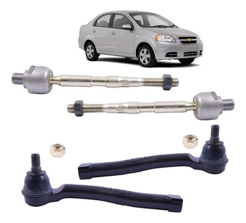 Kit Brazo Axial + Terminales Chevrolet Aveo 1.4 2007 2012