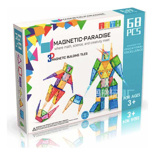 Juguetes Magnéticos Paradise 68 Piezas / Matplay