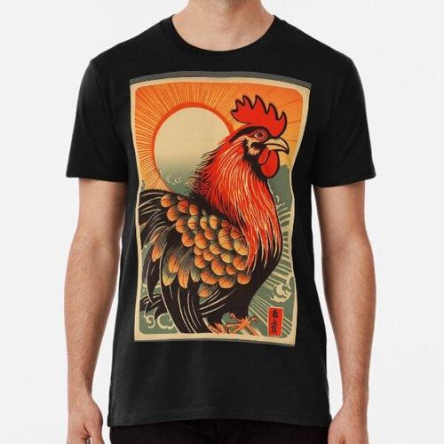 Remera Rooster - Vintage Japanese Ai Postcard Series Algodon