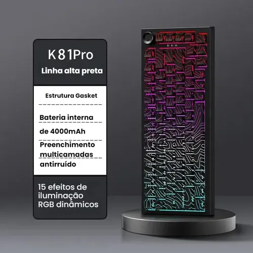 Teclado Gamer Mecânico 2.4gh/ Bluetooth 5.0 Switch Mx Clear