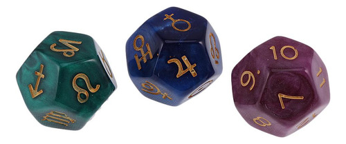 Pacote De Dados De Astrologia De 9 Peças Pérola De 12