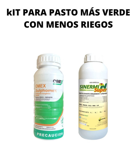 Imagen 1 de 1 de Kit Fertilizante Para Pasto Nitrógeno + Aminoácidos 2 Litros