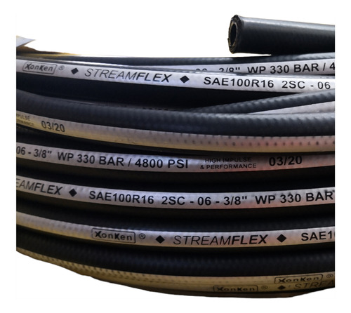 Manguera Streamflex Sae100r16 2sc-06-3/8  Wp 330 Bar/4800 Ps