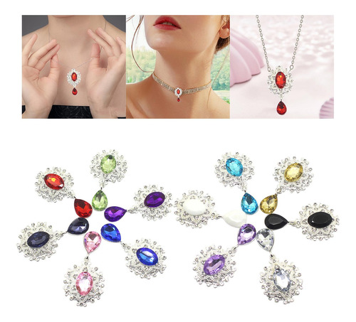 10 Botones Colgantes De Broche De Diamantes De Imitación De