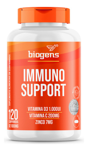 Complejo De Vitamina C + Vit. D3 1000 Ui + Zinc 120 Cápsulas, Sabor Biogen Sin Sabor