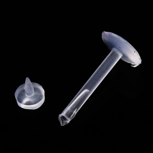 10 Unids Transparente Blanco Nariz Stud Barbell Lengua Labio