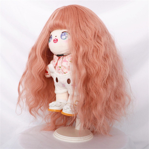 Peluca De Muñeca De Algodón De 20 Cm, Pelo Largo Y , De