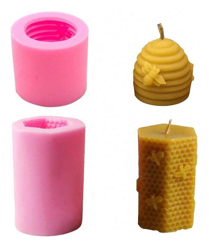 Moldes Velas Panal Abeja Molde Silicona Colmena