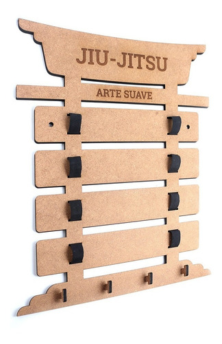 Imagem 2 de 2 de Porta 5 Faixas Jiu-jitsu Gancho Medalhas